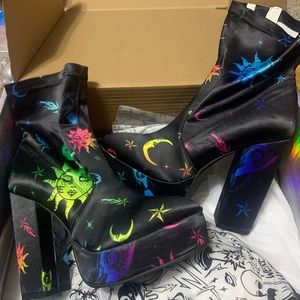 Dollskill Rainbow Celestial Boots